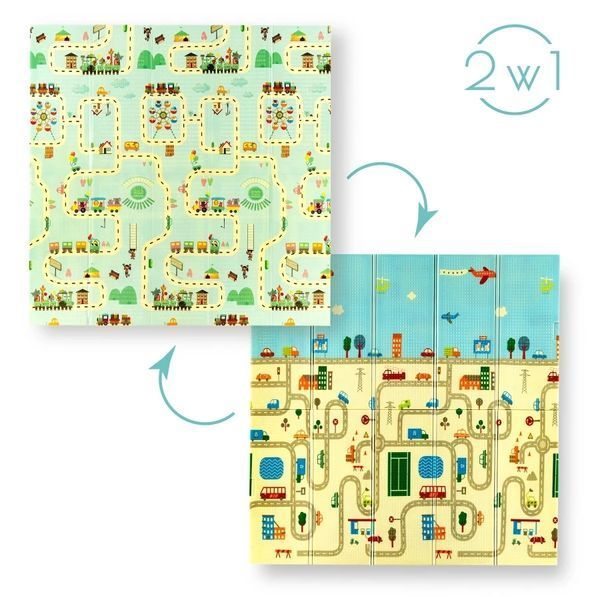 Детский складной коврик Nils Fun City MD04 195x180 см 26179 фото