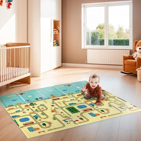 Детский складной коврик Nils Fun City MD04 195x180 см 26179 фото