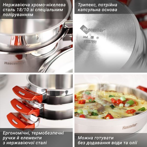 Набір посуду Hascevher Yaprak &ndash; 8 предметів, Туреччина 770 фото