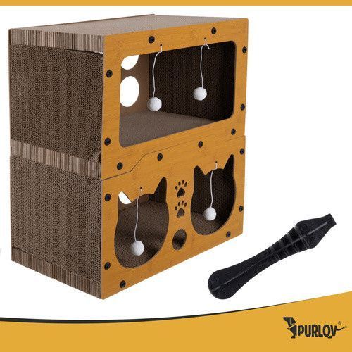 Когтеточка для кошки - двухэтажный дом Purlov 27017 41298 фото