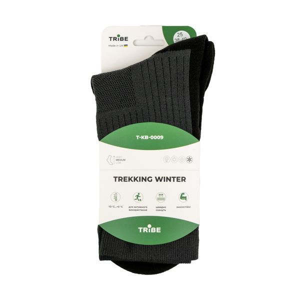 Шкарпетки Tribe Trekking Winter T-KB-0009-grey, 38-40 T-KB-0009-grey-38-40 фото