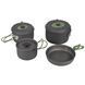 Набор посуды Bo-Camp Explorer 4 Pieces 19 Hard Anodized Grey/Green (2200241) DAS2544 фото 1