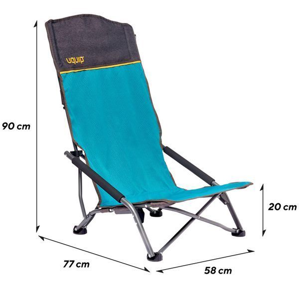 Крісло розкладне Uquip Sandy XL Blue/Grey (244030) DAS3040 фото