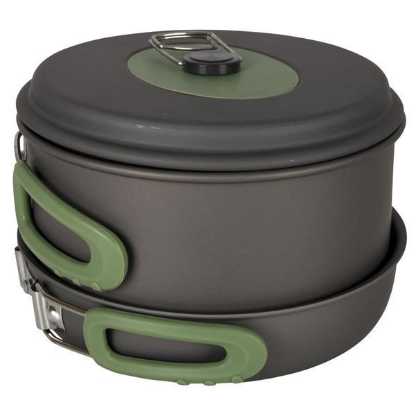 Набор посуды Bo-Camp Explorer 3 Pieces Hard Anodized Grey/Green (2200239) DAS2545 фото