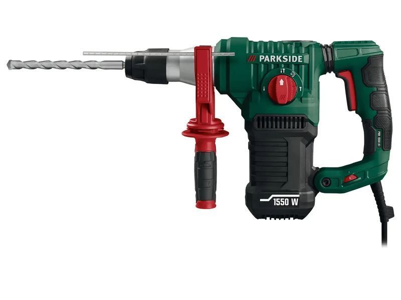 Перфоратор Parkside PBH 1550 C1 SDS-Plus ударная дрель 1550 Вт с долотом и набором сверл Германия 23758 фото