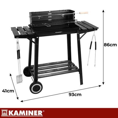 Садовый гриль с вертелом 93x41x86 см Kaminer 27320 50663 фото