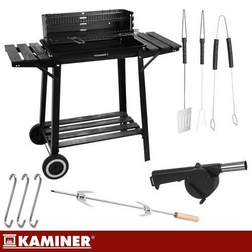 Садовый гриль с вертелом 93x41x86 см Kaminer 27320 50663 фото