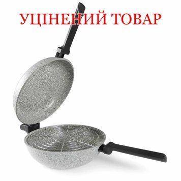 Сковорода двойная Flonal Dura Induction Rocky Twins 28 см с решеткой (RKIWP2830)_Discounted DAS3670 фото
