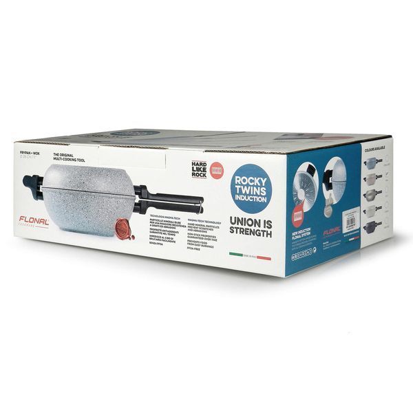 Сковорода двойная Flonal Dura Induction Rocky Twins 28 см с решеткой (RKIWP2830)_Discounted DAS3670 фото
