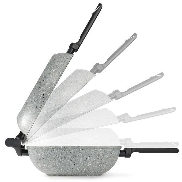 Сковорода двойная Flonal Dura Induction Rocky Twins 28 см с решеткой (RKIWP2830)_Discounted DAS3670 фото