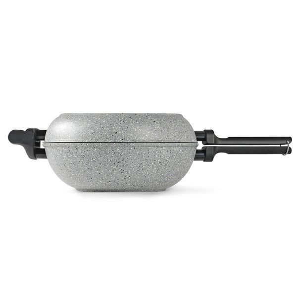 Сковорода двойная Flonal Dura Induction Rocky Twins 28 см с решеткой (RKIWP2830)_Discounted DAS3670 фото