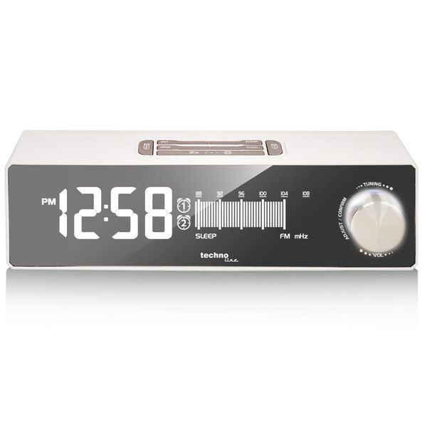 Годинник настільний з радіо Technoline WT483 White/Silver (WT483) DAS2480 фото