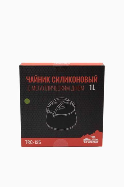 Чайник TRAMP силіконовий з металевим дном 1л, Зелений TRC-125-olive фото