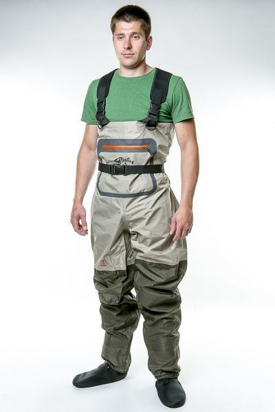 Вейдерси Tramp Angler забродні трьохшарова мембрана олива, Сірий L TRFB-004-L фото