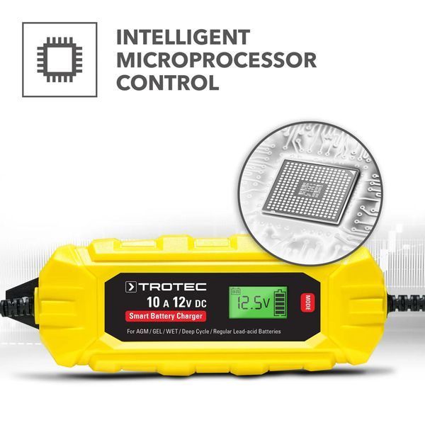 Зарядное устройство для автомобильного аккумулятора Trotec PBCS 10A, 12V, 4-200Ah (4675000015) DAS2858 фото