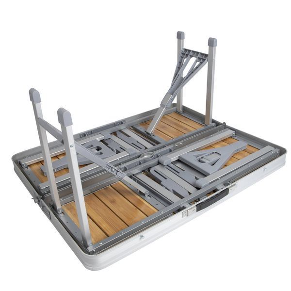 Стіл Bo-Camp Bamboo Brown/Silver (1404800) DAS1194 фото