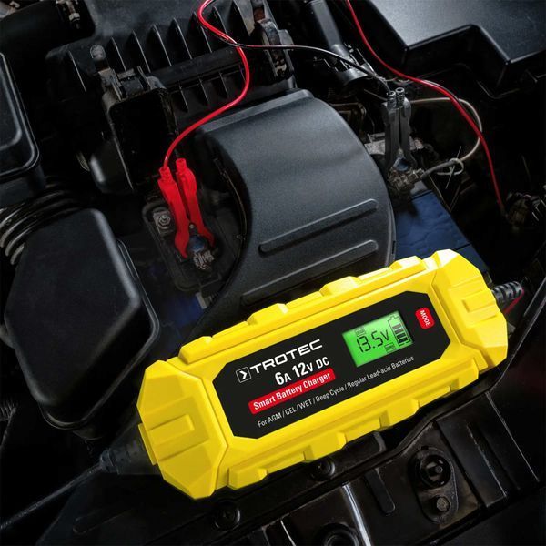 Зарядное устройство для автомобильного аккумулятора Trotec PBCS 6A, 12V, 4-150Ah (4675000010) DAS2859 фото