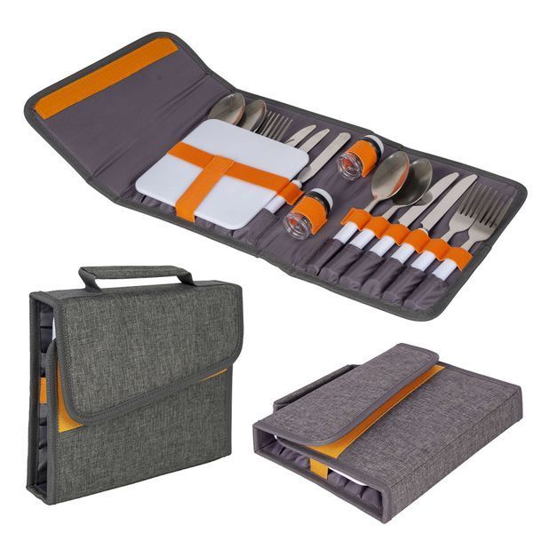 Набір столових приборів Bo-Camp Picnic 16 Pieces 4 Person Grey (7504340) DAS1776 фото