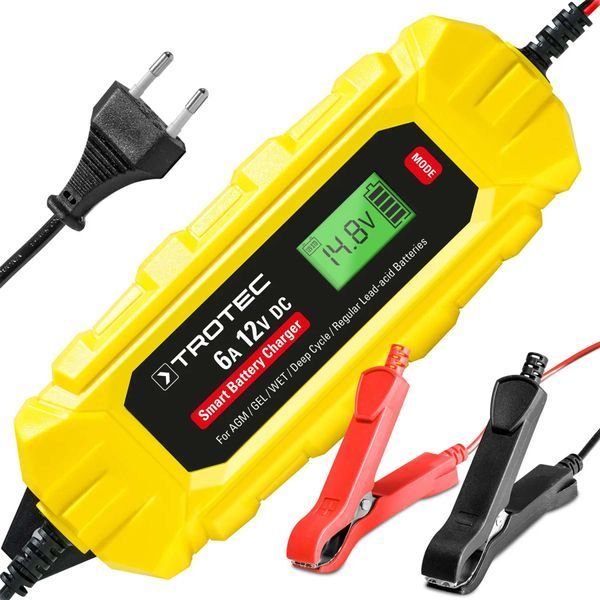Зарядное устройство для автомобильного аккумулятора Trotec PBCS 6A, 12V, 4-150Ah (4675000010) DAS2859 фото