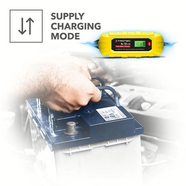 Зарядное устройство для автомобильного аккумулятора Trotec PBCS 6A, 12V, 4-150Ah (4675000010) DAS2859 фото