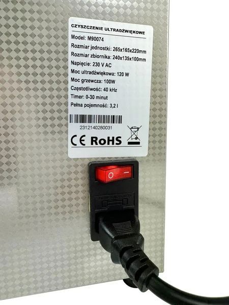 Ультразвуковая ванна очиститель Mar-Pol M90074 3,2 л 21755 фото