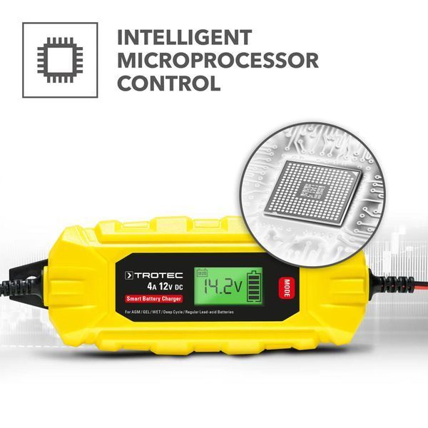 Зарядное устройство для автомобильного аккумулятора Trotec PBCS 4A, 12V, 4-120Ah (4675000005) DAS2860 фото
