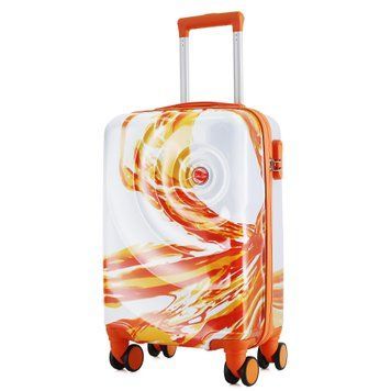 Чемодан Semi Line 20" (S) White/Orange Print (T5655-1) DAS3868 фото