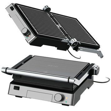 Электрический контактный гриль Silver Crest SKGE 2000 (2000 Вт, покрытие ILAG, 29x26 см, 180&deg;) 27552 фото