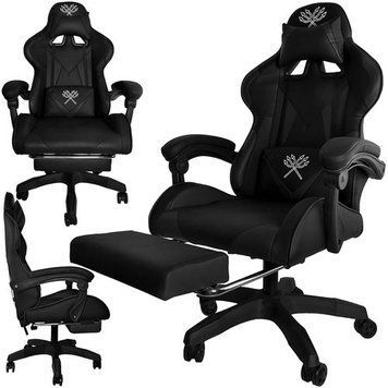 Кресло геймерское с подставкой для ног Malatec Dunmoon 24243 BLACK 20273 фото