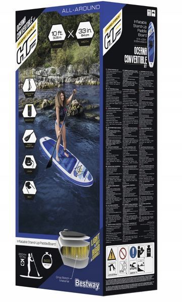 SUP доска 305см Bestway 65350 с аксессуарами сапборд сап доска 120 кг 305 x 84 х 12 см, синяя 32699 фото