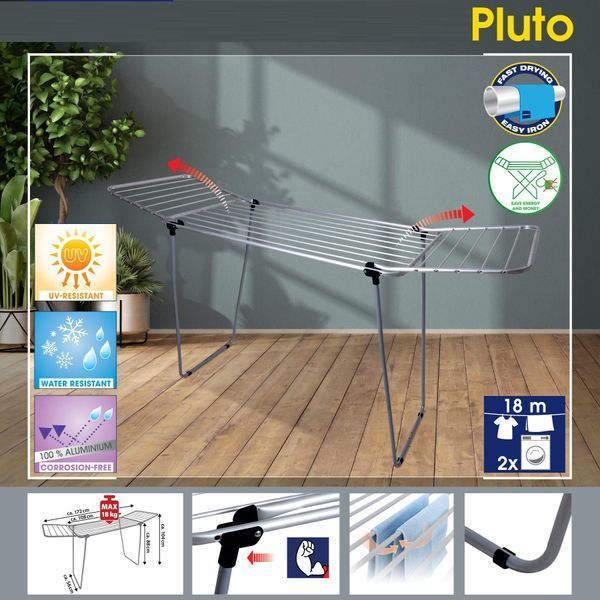 Сушарка для білизни підлогова Casa Si Pluto 18m Silver (CS92748Q05) DAS2749 фото