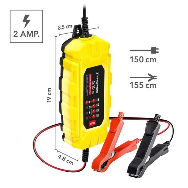 Зарядное устройство для автомобильного аккумулятора Trotec PBCS 2A, 12V, 4-60Ah (4675000001) DAS2861 фото