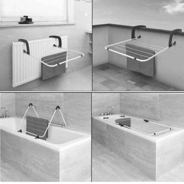 Сушарка для білизни підлогова Casa Si Flex Dry 4in1 White/Black (CS92970002) DAS3639 фото