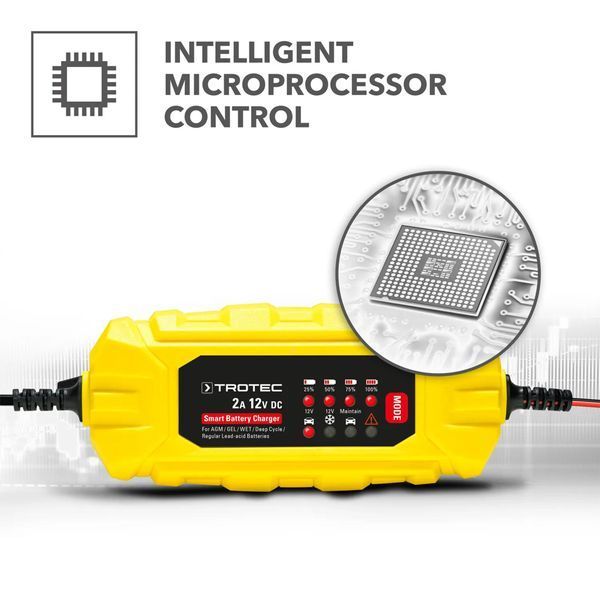 Зарядное устройство для автомобильного аккумулятора Trotec PBCS 2A, 12V, 4-60Ah (4675000001) DAS2861 фото
