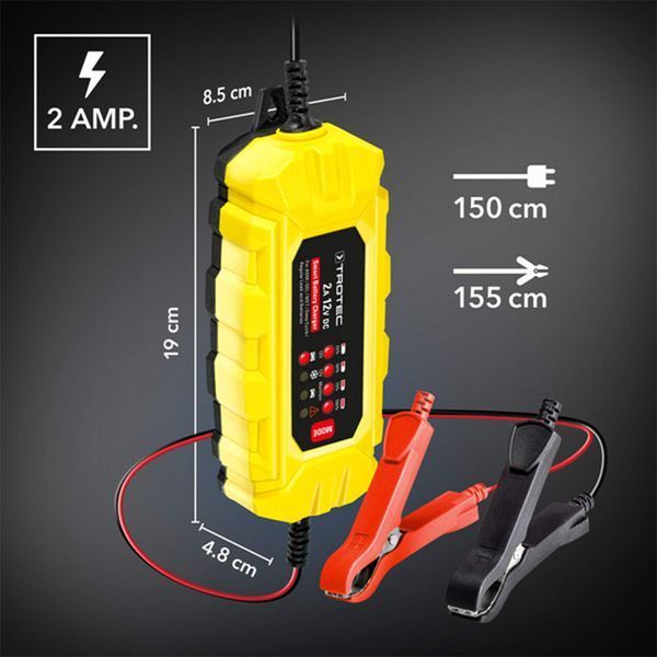 Зарядное устройство для автомобильного аккумулятора Trotec PBCS 2A, 12V, 4-60Ah (4675000001) DAS2861 фото