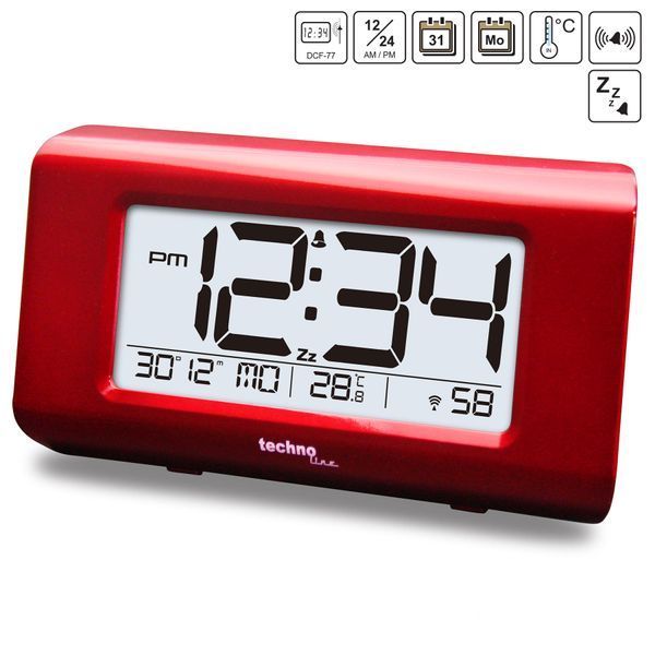 Часы настольные Technoline WT197 Red (WT197) DAS2673 фото