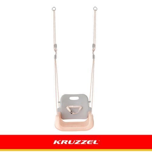 Детские качели-трансформер 3-в-1 серо-бежевая Kruzzel 27357 49852 фото
