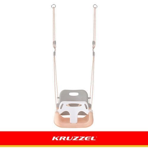 Детские качели-трансформер 3-в-1 серо-бежевая Kruzzel 27357 49852 фото
