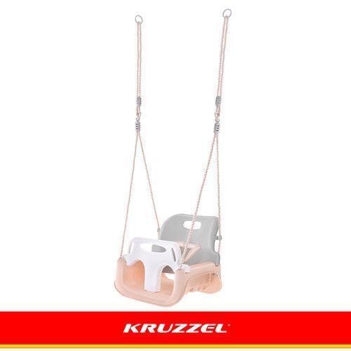 Детские качели-трансформер 3-в-1 серо-бежевая Kruzzel 27357 49852 фото