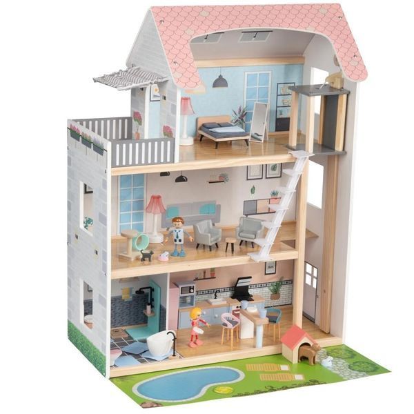 Кукольный домик XXL PlayTive с бассейном 54 детали Германия 32312 фото