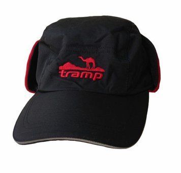 Кепка Tramp тепла зимова нейлон чорна/червона, Черный L/XL TRCA-001-L/XL фото