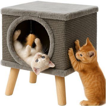 Когтеточка, домик, лежак на ножках для кошек Purlov 26215 37351 фото