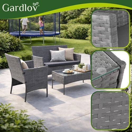 Садовая мебель из ротанга антрацитового цвета Gardlov 26907 49820 фото