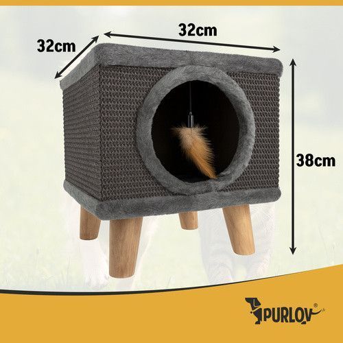 Когтеточка, домик, лежак на ножках для кошек Purlov 26215 37351 фото