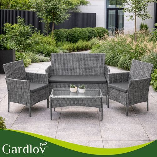 Садовая мебель из ротанга антрацитового цвета Gardlov 26907 49820 фото