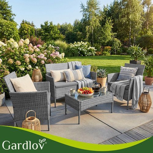 Садовая мебель из ротанга антрацитового цвета Gardlov 26907 49820 фото