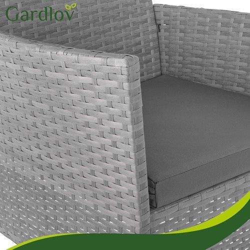 Садовая мебель из ротанга антрацитового цвета Gardlov 26907 49820 фото