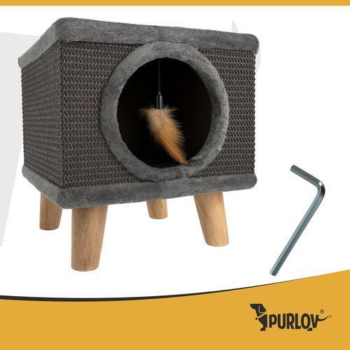 Когтеточка, домик, лежак на ножках для кошек Purlov 26215 37351 фото