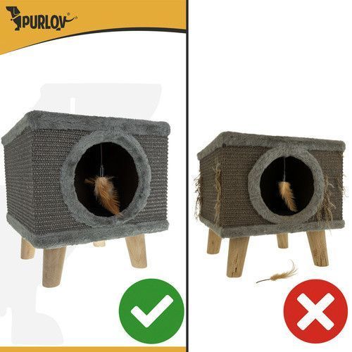 Когтеточка, домик, лежак на ножках для кошек Purlov 26215 37351 фото