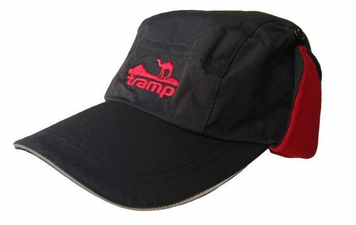 Кепка Tramp тепла зимова нейлон чорна/червона, Черный L/XL TRCA-001-L/XL фото